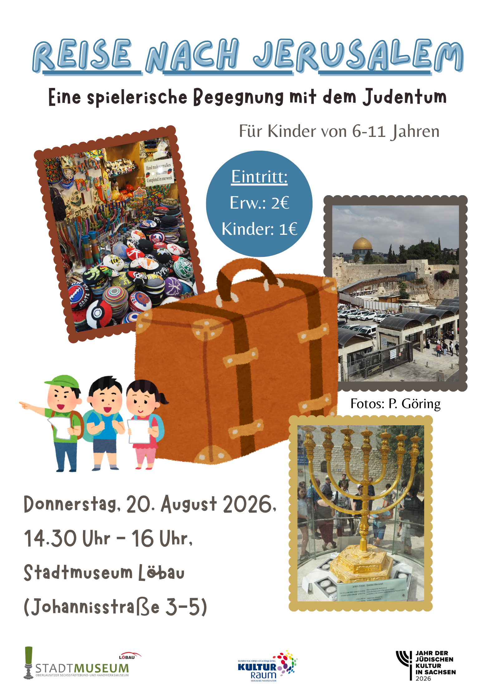 Plakat &bdquo;Reise nach Jerusalem. Eine spielerische Begegnung mit dem Judentum&ldquo; 