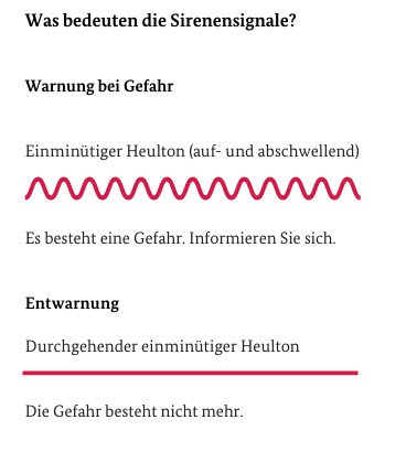 Sirenenbedeutung - was bedeuten die Sirenensignale