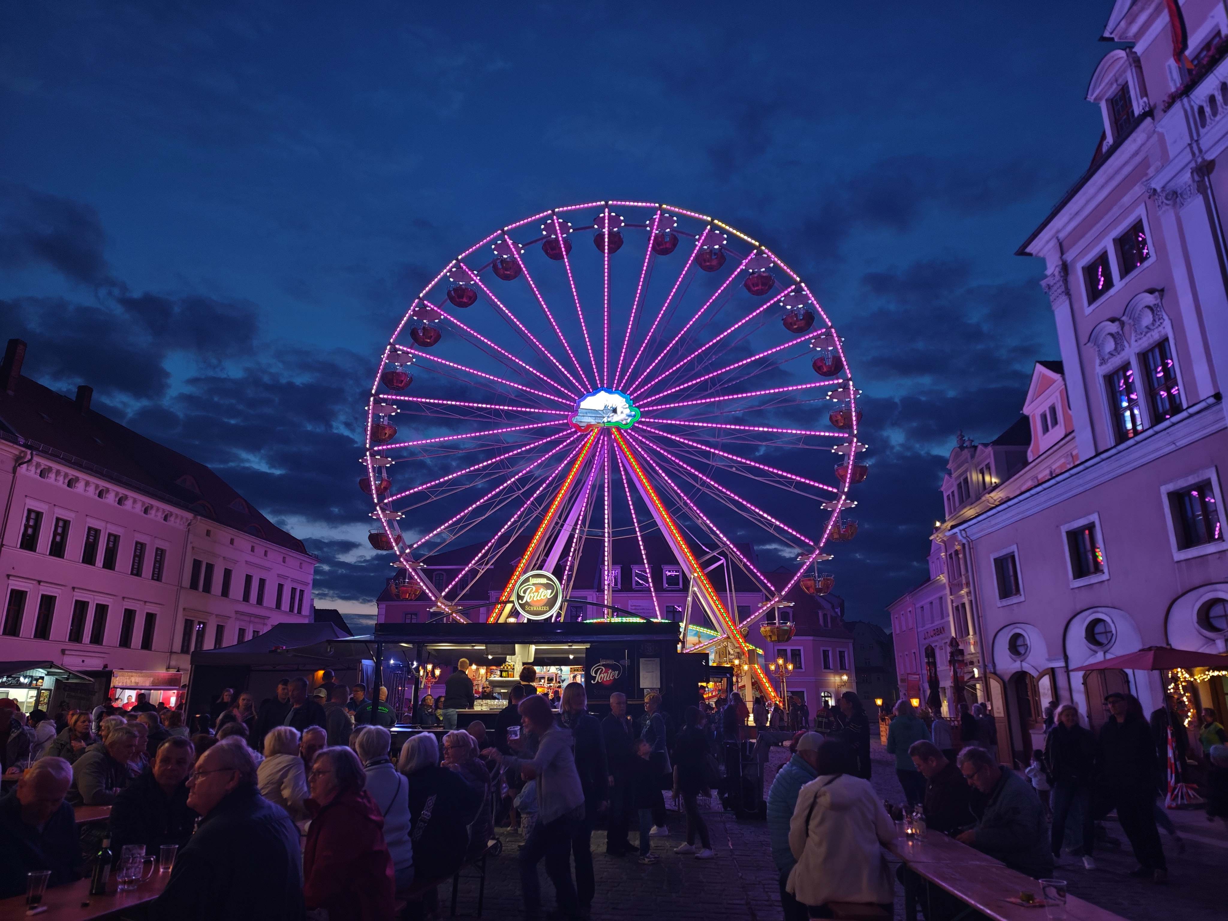 Das Riesenrad in der Nacht