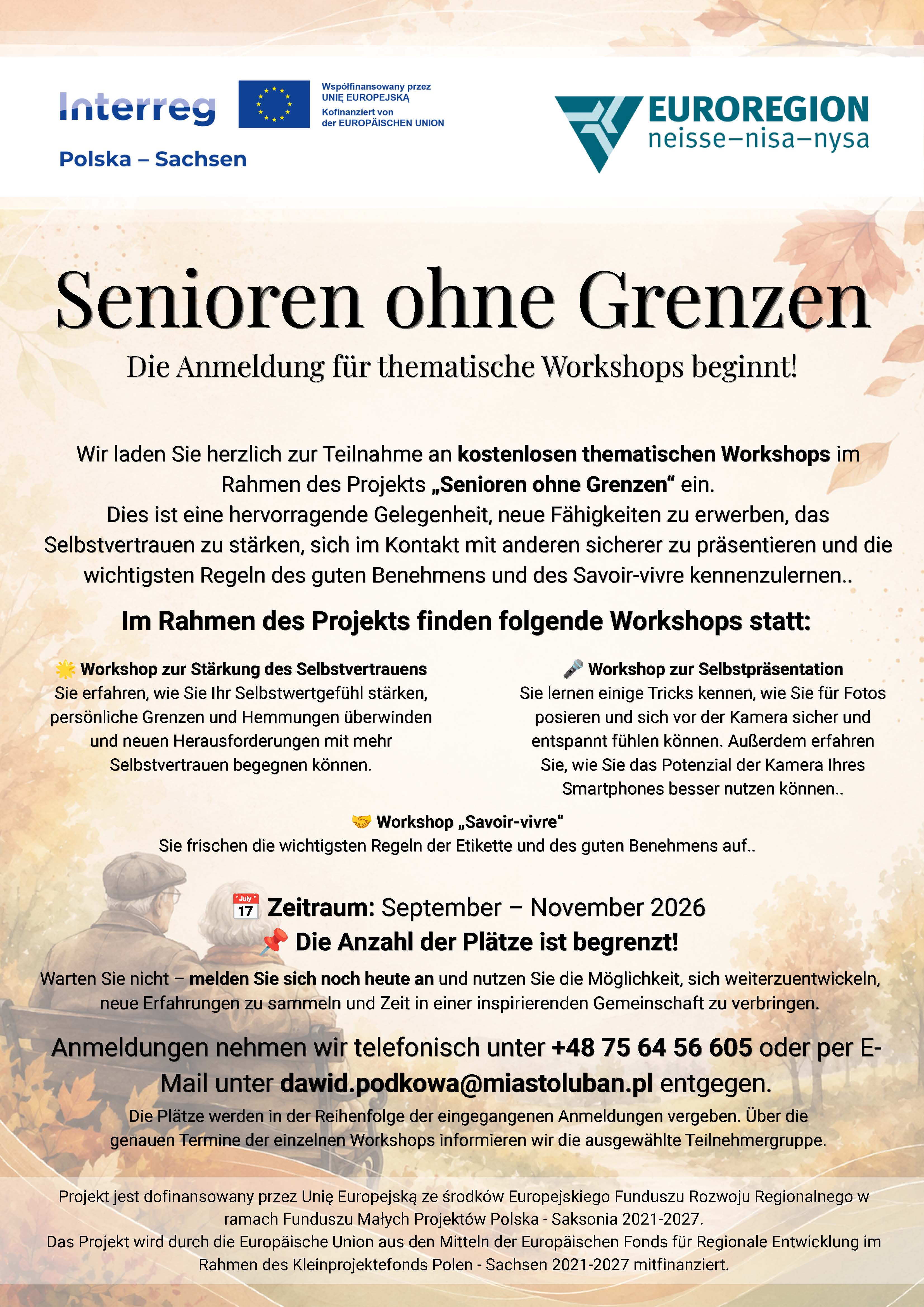 Senioren ohne Grenzen - Plakat
