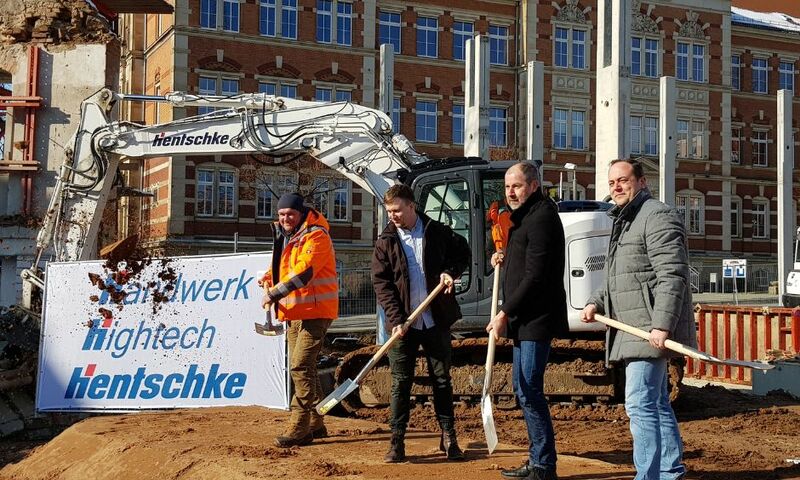 Titelbild Löbau Newsbeitrag - Spatenstich für Löbauer EDEKA