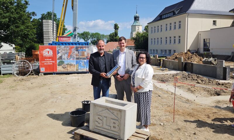 Titelbild Löbau Newsbeitrag - Baubeginn Schulturnhalle