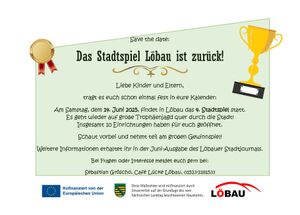 Titelbild der Veranstaltung Stadtspiel Löbau 2025