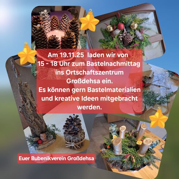 Titelbild der Veranstaltung Bastelnachmittag im Ortschaftszentrum Großdehsa