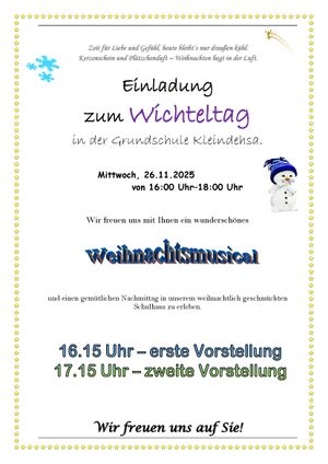 Titelbild der Veranstaltung Wichteltag in der Grundschule Kleindehsa