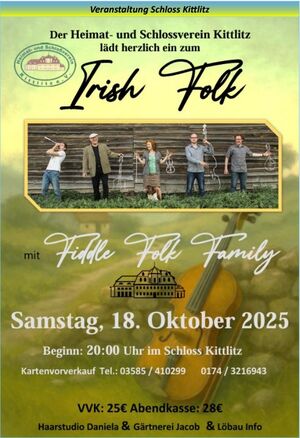 Titelbild der Veranstaltung Irish Folk im Schloss Kittlitz