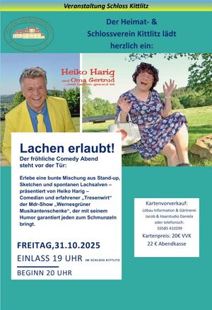Titelbild der Veranstaltung Heiko Harig und Oma Gertrud.. weil Lachen gesund ist