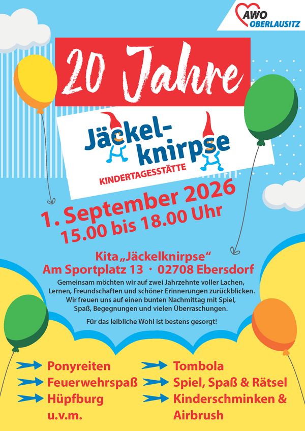 Titelbild der Veranstaltung 20 Jahre Jäckelknirpse