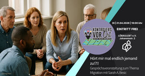 Titelbild der Veranstaltung Kontrovers vor Ort: „HÖRT MIR MAL ENDLICH JEMAND ZU!?!!“