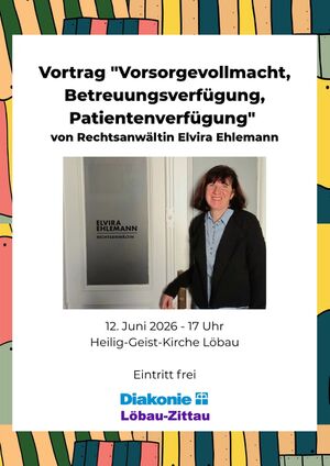 Titelbild der Veranstaltung Vortrag von Rechtsanwältin E. Ehlemann