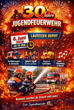 Titelbild der Veranstaltung 30 Jahre Jugendfeuerwehr Lautitz