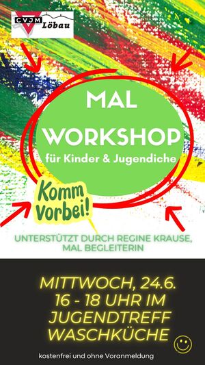 Titelbild der Veranstaltung Mal Workshop für Kinder und Jugendliche