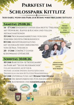 Titelbild der Veranstaltung Parkfest im Schlosspark Kittlitz