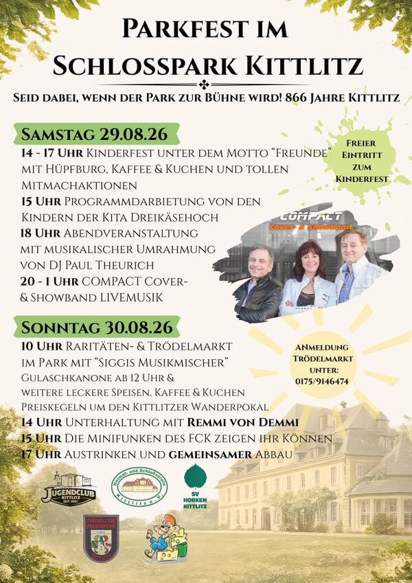 Titelbild der Veranstaltung Parkfest im Schlosspark Kittlitz