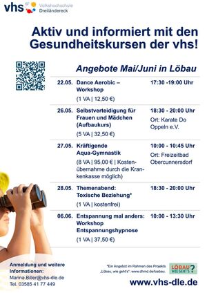 Titelbild der Veranstaltung Veranstaltungen der Volkshochschule Dreiländereck