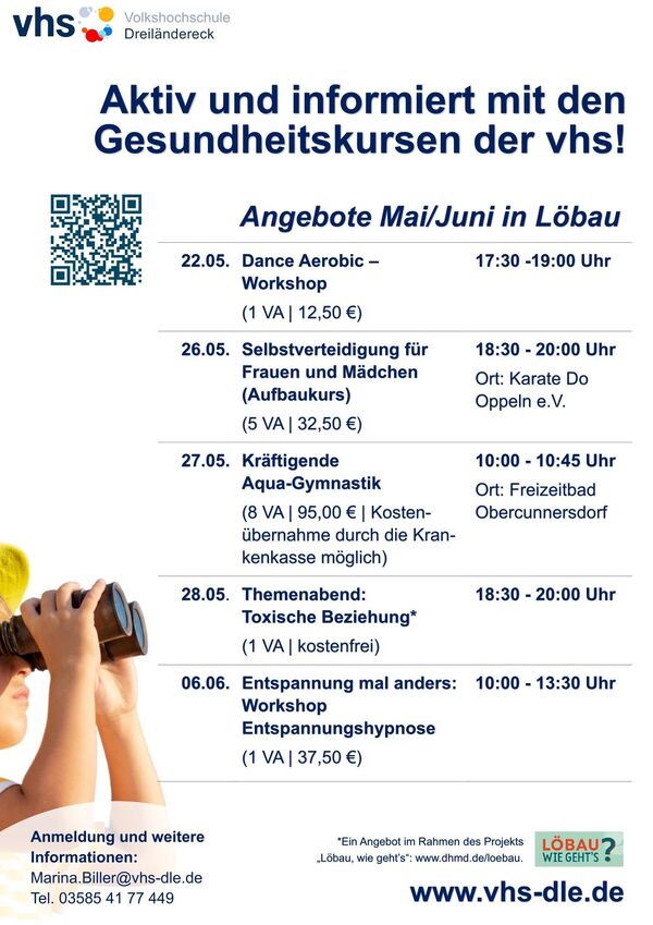 Titelbild der Veranstaltung Veranstaltungen der Volkshochschule Dreiländereck