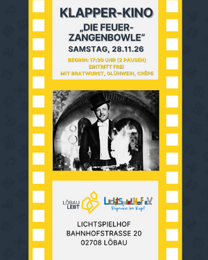 Titelbild der Veranstaltung Klapper-Kino 